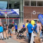Plexiglascourt am Kulturpalast beim Dresdner Stadtfest 2022