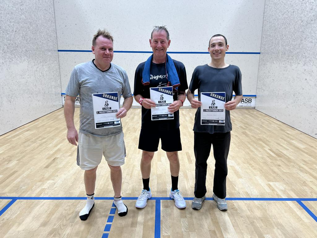 Sieger des zweiten Freizeitturniers der Saison 2023, organisiert beim ersten Squash Club Dresden